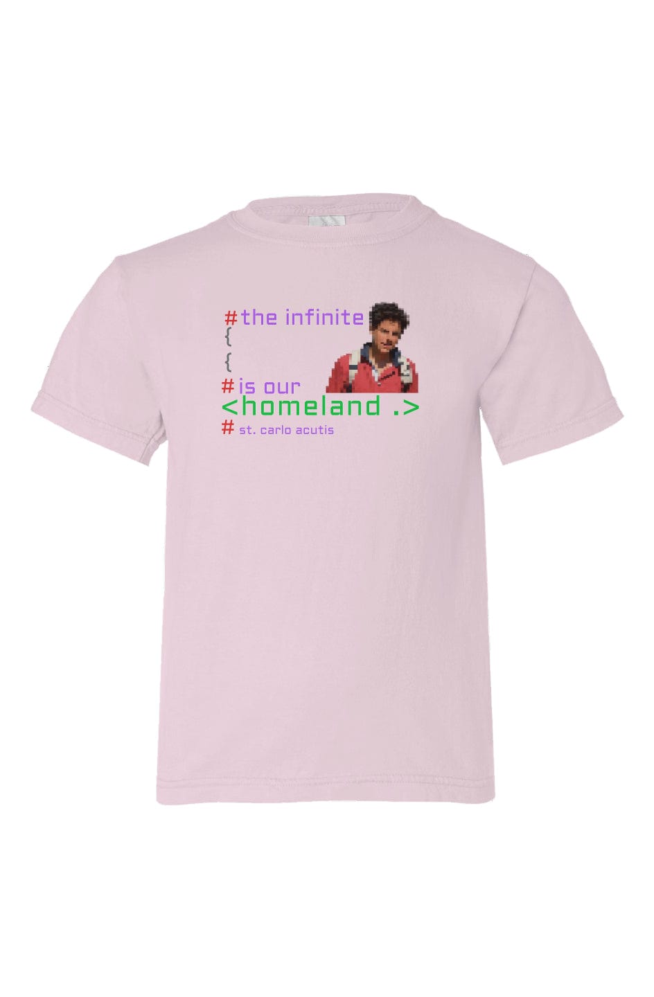 Apliiq tshirts light pink / 2 St. Carlo Acutis - Infinte - Organic Cotton Kid's Tee