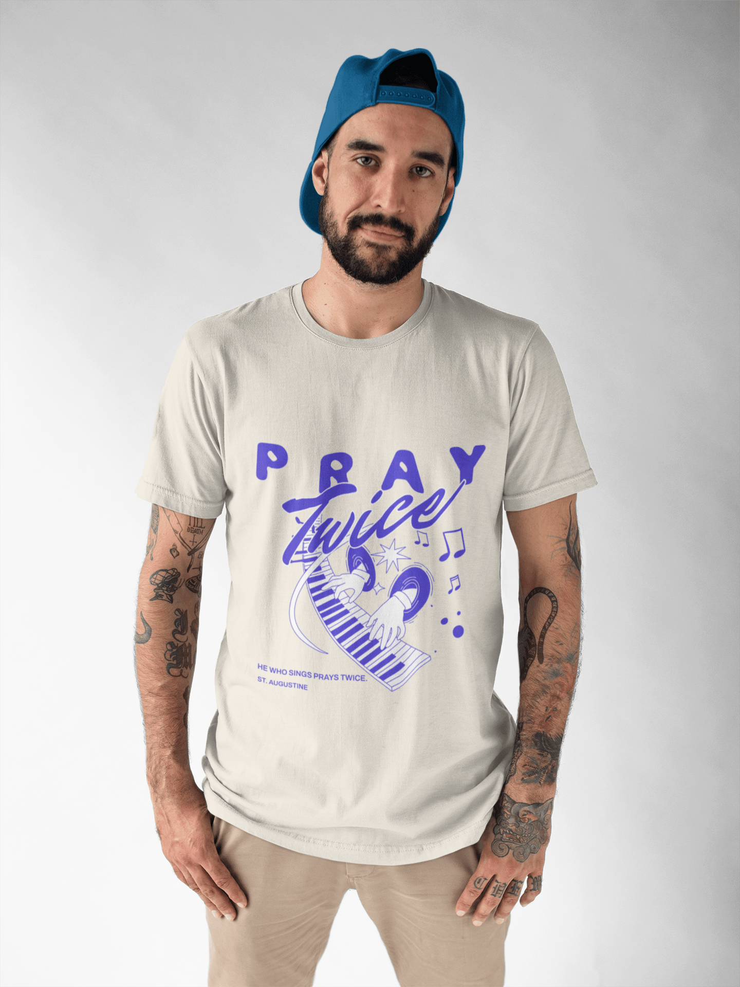Apliiq tshirts Pray Twice Unisex Premium Ring-Spun Cotton Tee