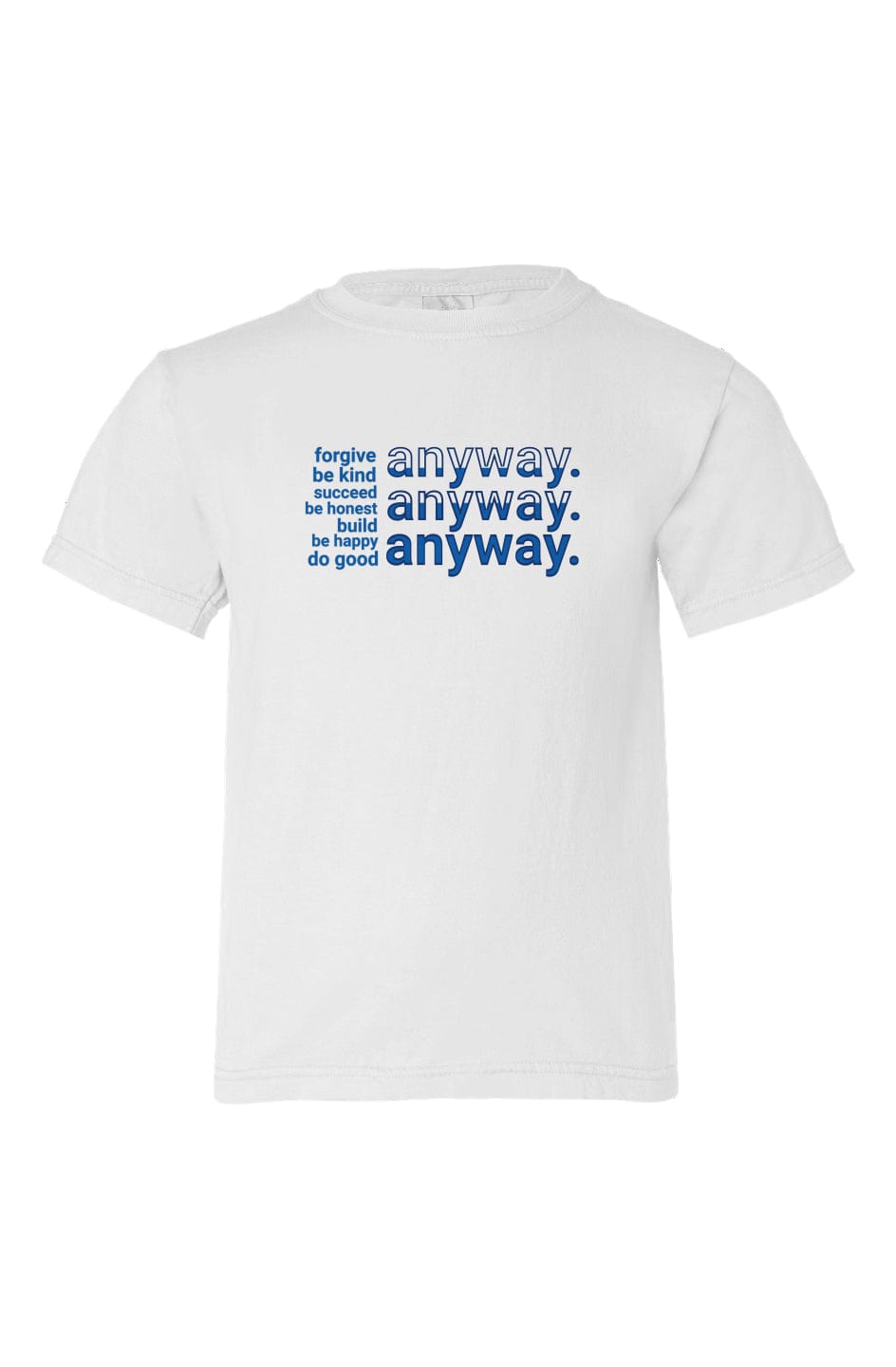 Apliiq tshirts white / 2 "Anyway" Kid's Organic Cotton Tee