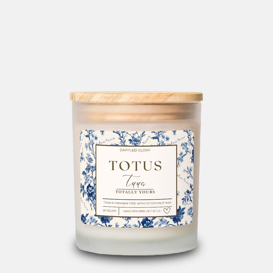 Dappled Designs Candles Fragrance Free - Cotton Wick Candle Frosted Glass (Hand Poured 11 oz)