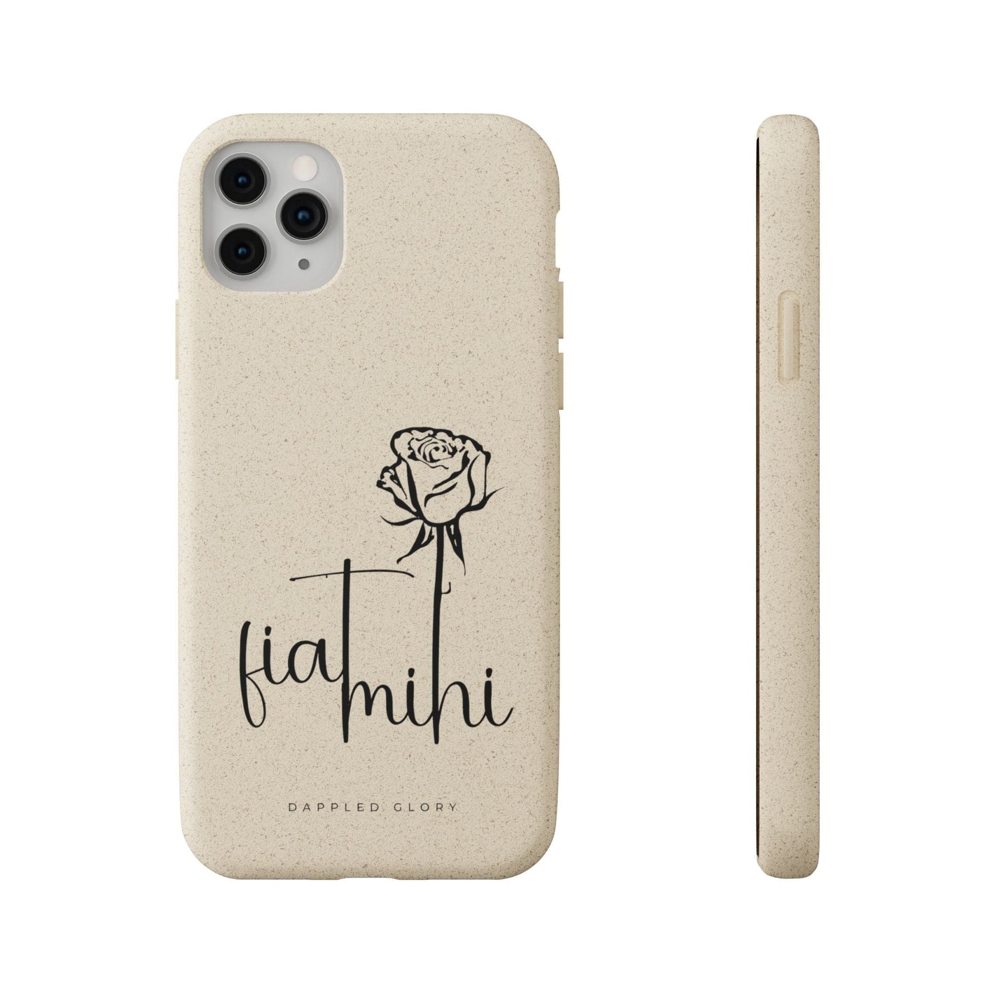 Printify Phone Case iPhone 11 Pro Max Fiat Mihi Eco-Friendly Biodegradable Phone Case with Floral Design
