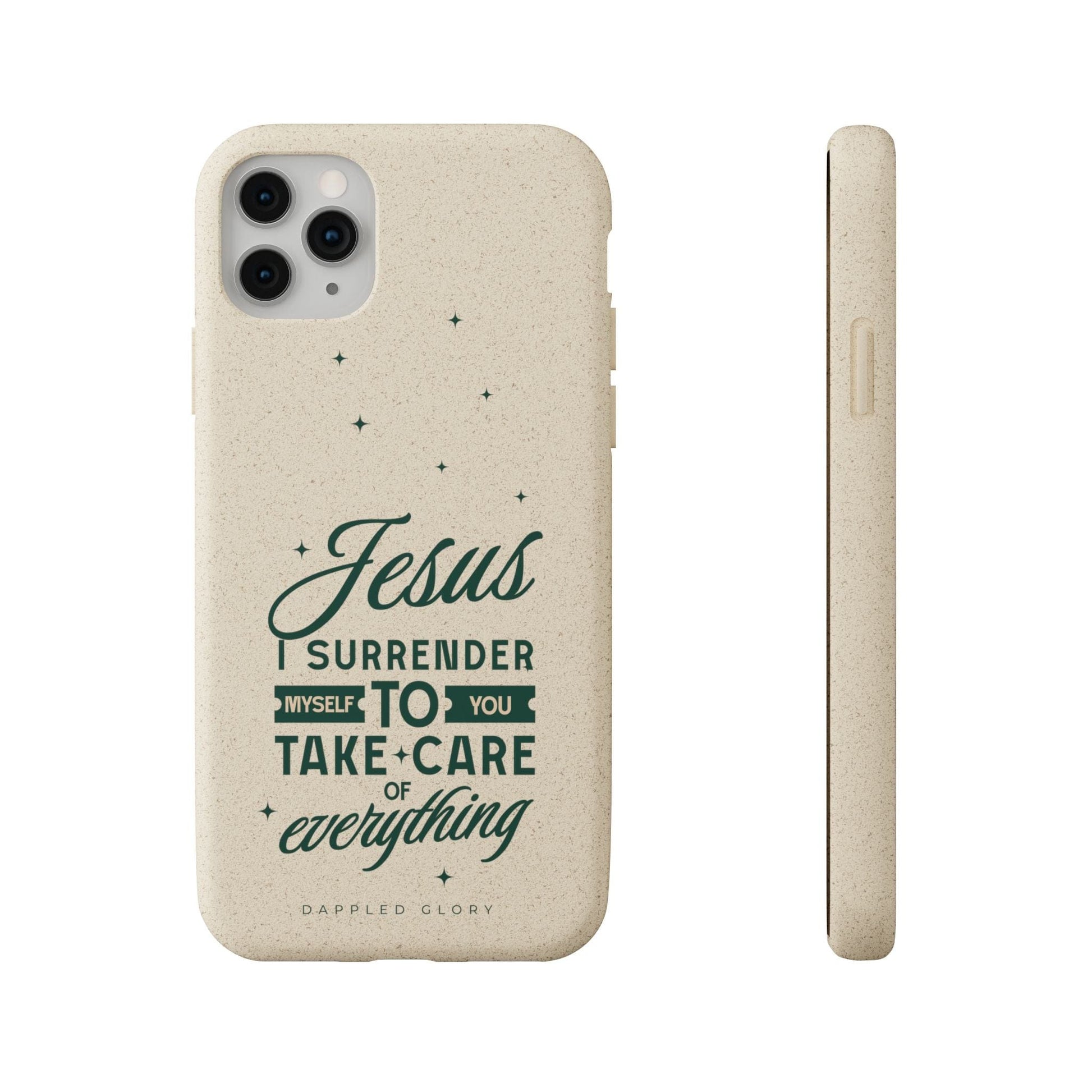 Printify Phone Case iPhone 11 Pro Max with gift packaging Jesus Surrender Prayer - Biodegradable Phone Case