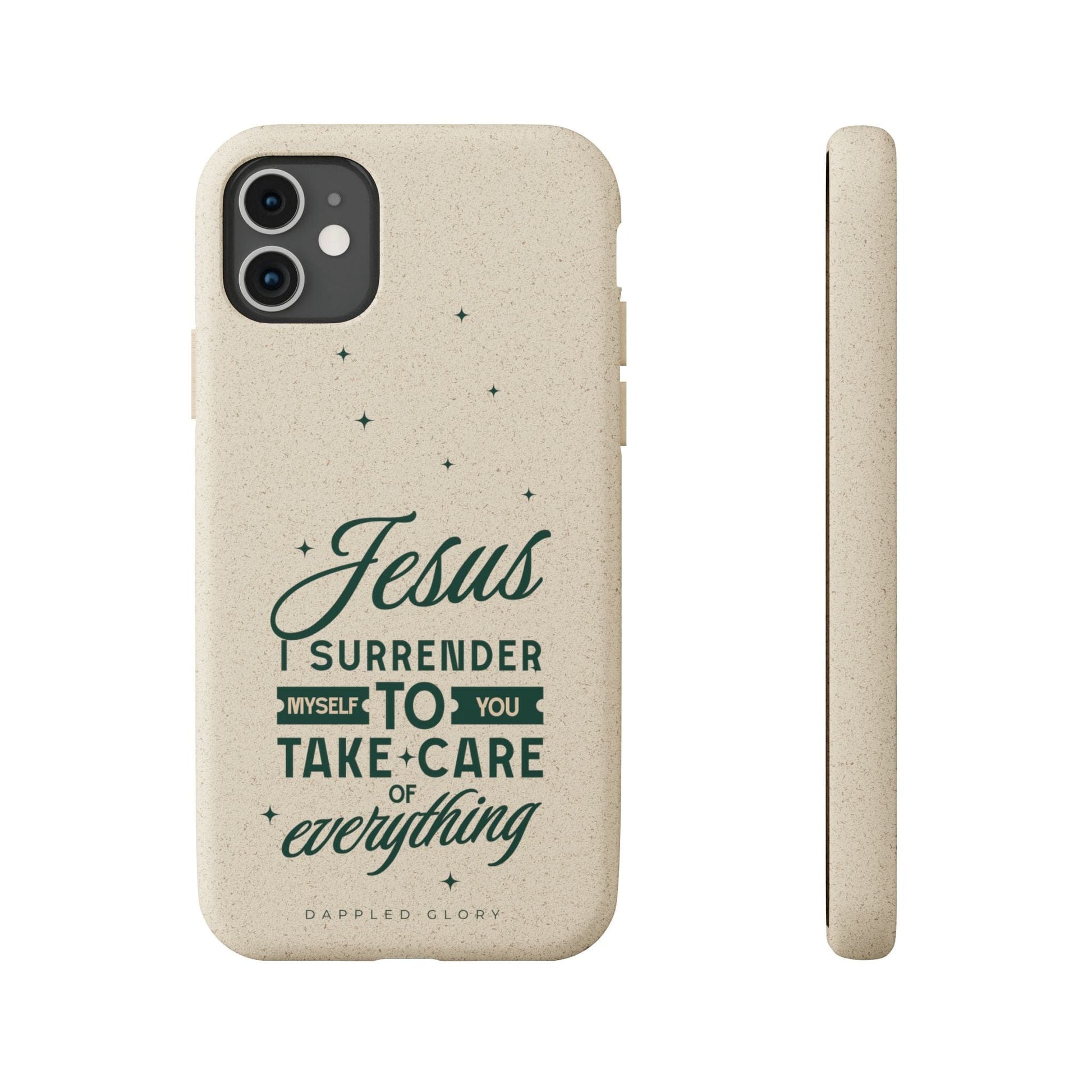 Printify Phone Case iPhone 11 with gift packaging Jesus Surrender Prayer - Biodegradable Phone Case