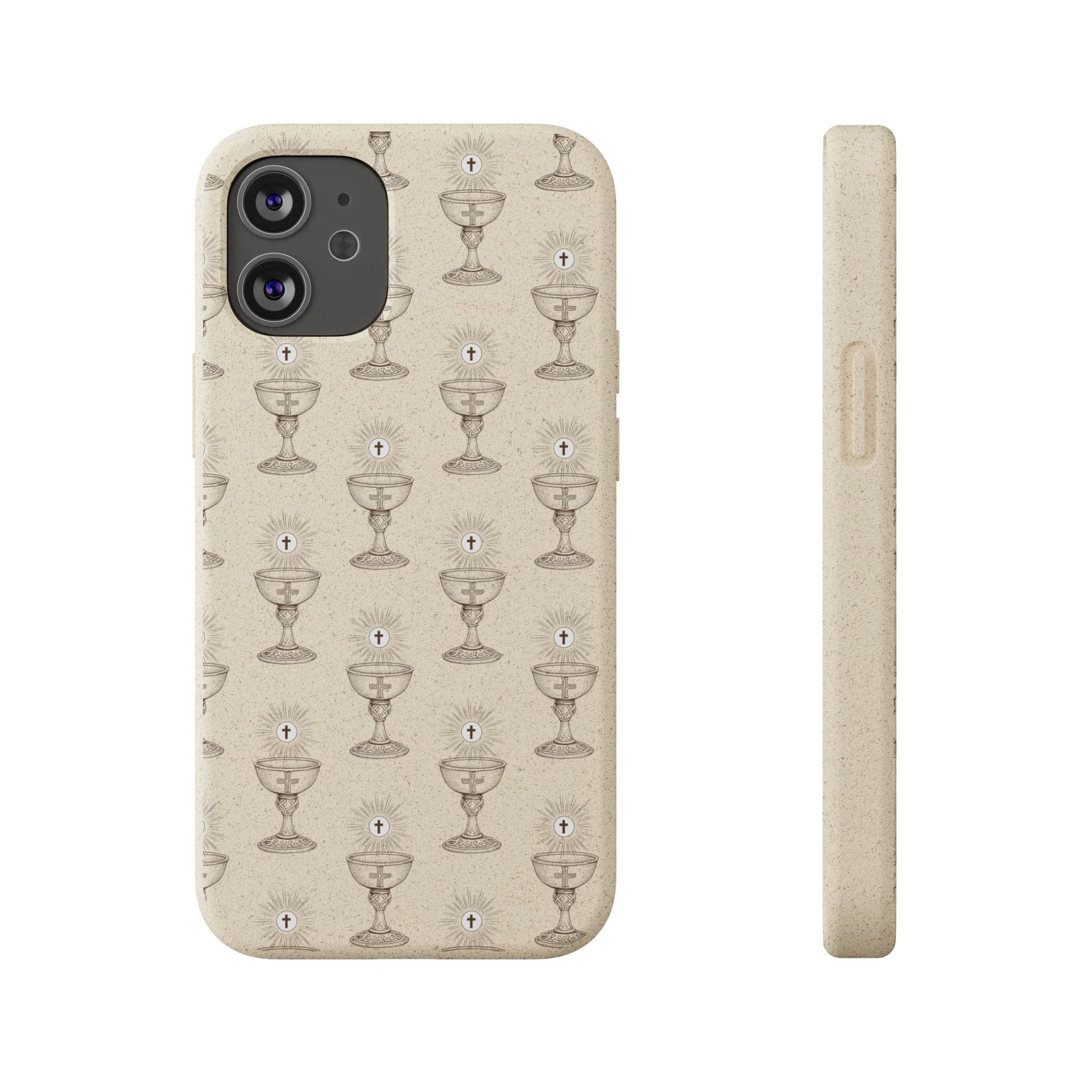 Printify Phone Case iPhone 12 Mini with gift packaging Eucharist Biodegradable Phone Case