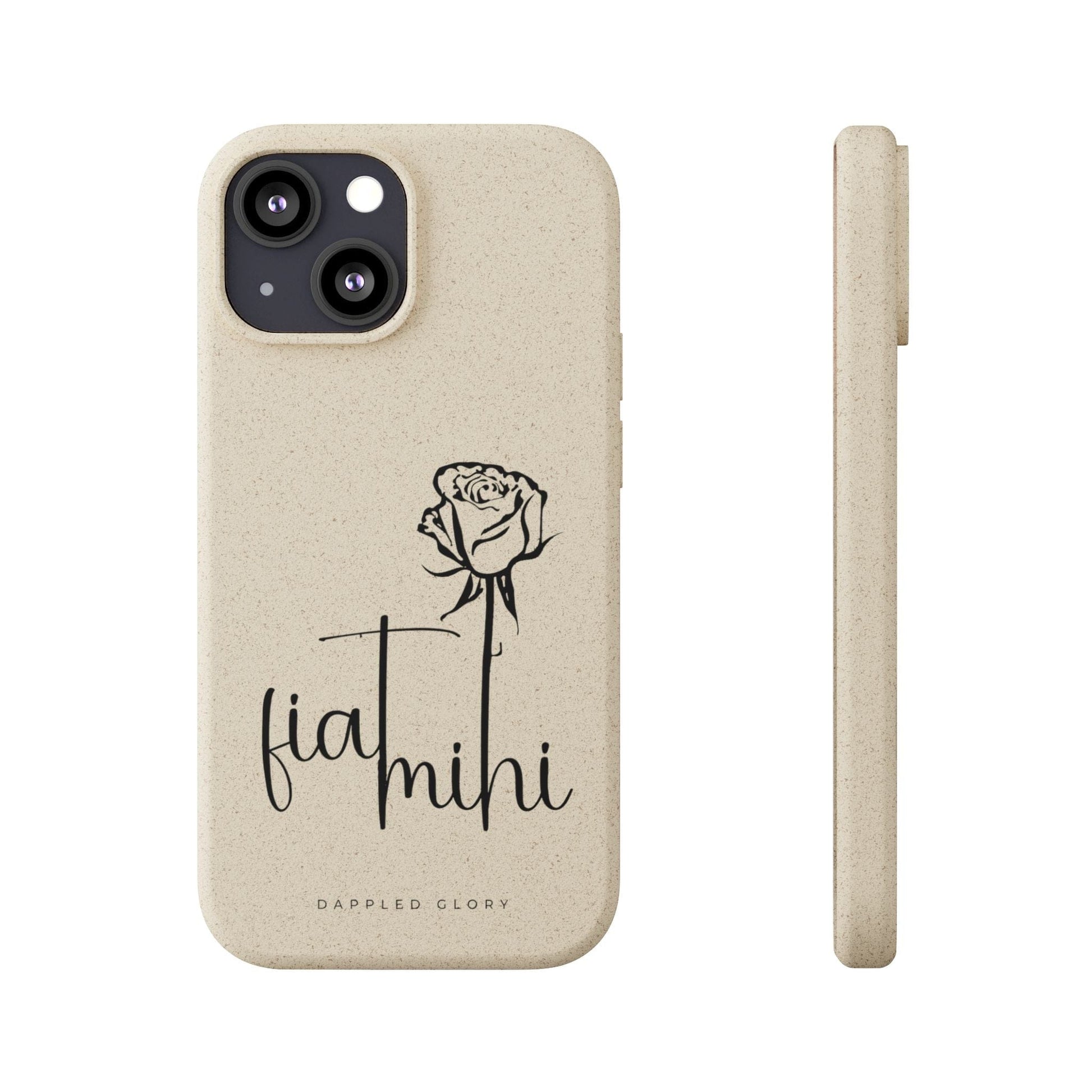 Printify Phone Case iPhone 13 Mini Fiat Mihi Eco-Friendly Biodegradable Phone Case with Floral Design