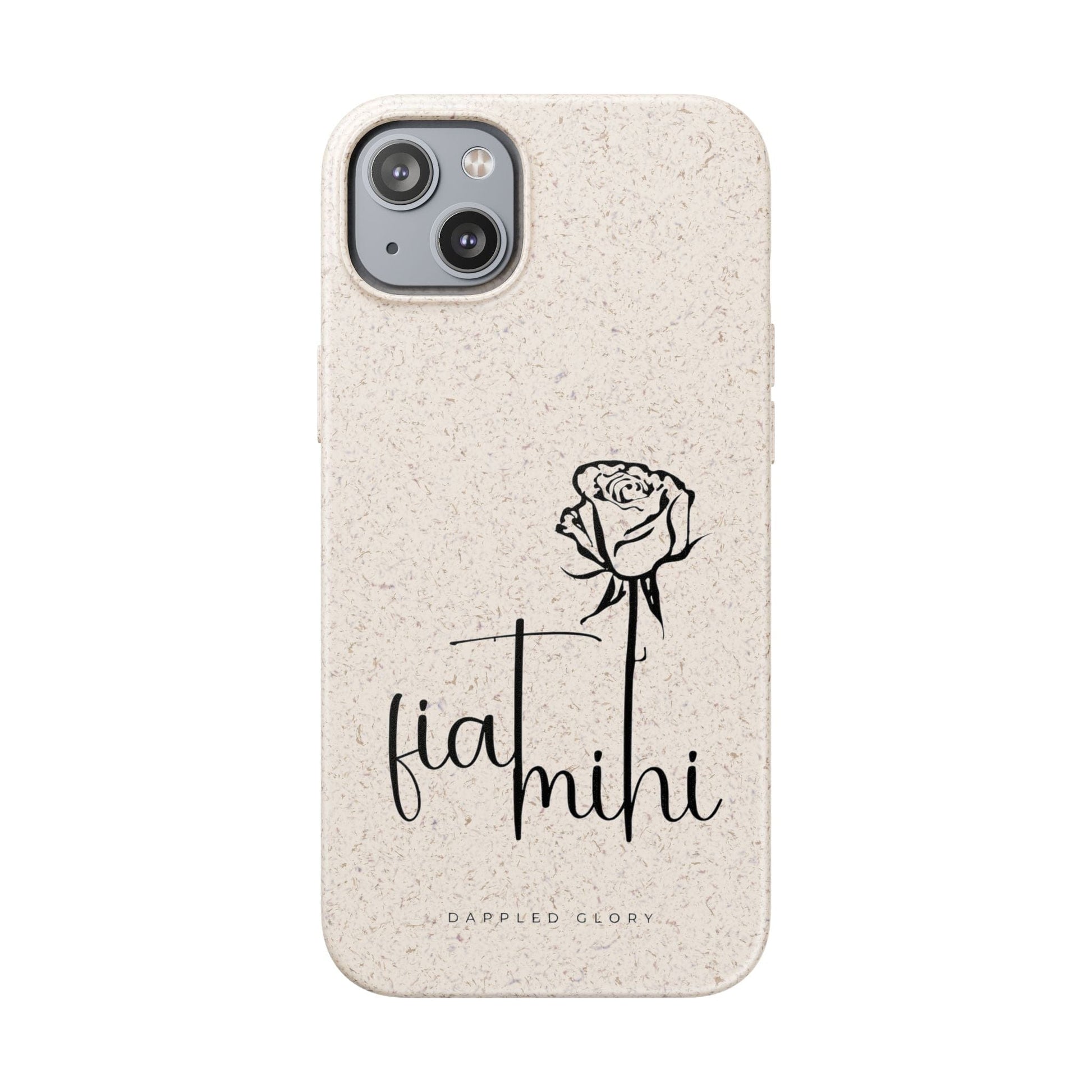Printify Phone Case iPhone 14 Plus Fiat Mihi Eco-Friendly Biodegradable Phone Case with Floral Design