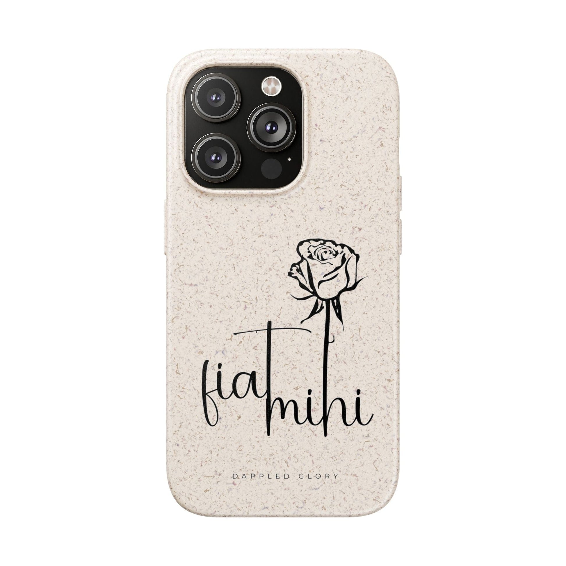 Printify Phone Case iPhone 14 Pro Fiat Mihi Eco-Friendly Biodegradable Phone Case with Floral Design