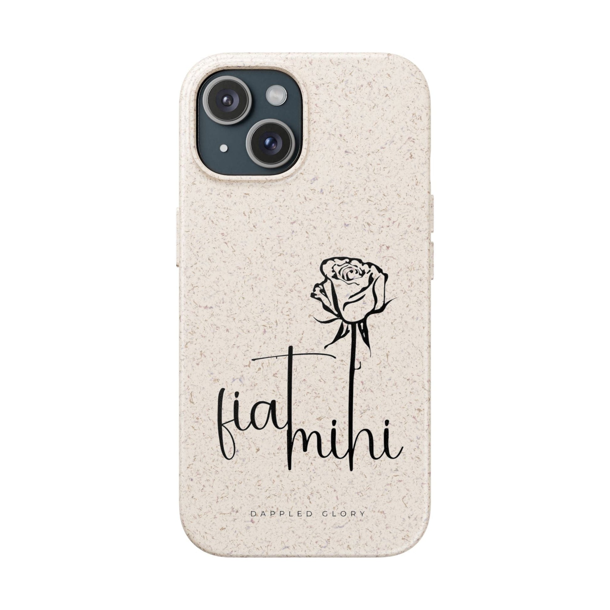 Printify Phone Case iPhone 15 Fiat Mihi Eco-Friendly Biodegradable Phone Case with Floral Design