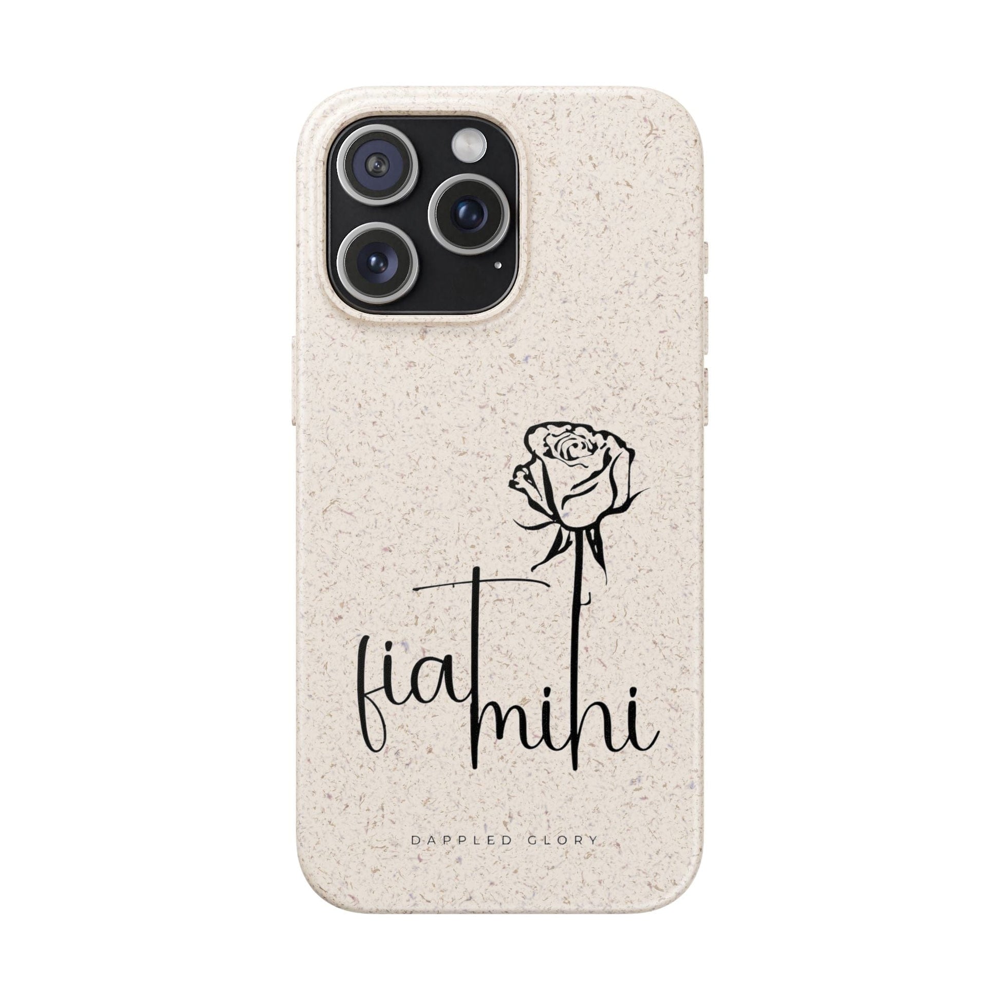 Printify Phone Case iPhone 15 Pro Max Fiat Mihi Eco-Friendly Biodegradable Phone Case with Floral Design