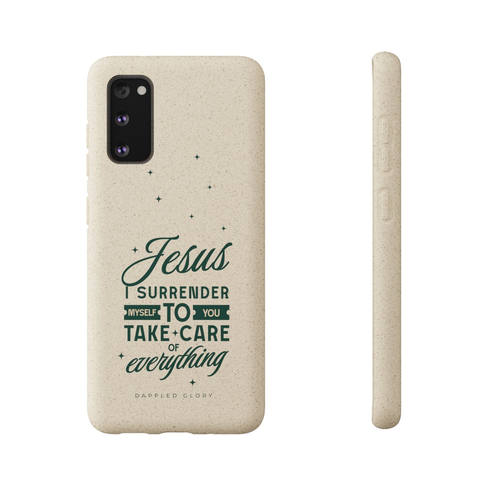 Printify Phone Case Samsung Galaxy S20 Jesus Surrender Prayer - Biodegradable Phone Case