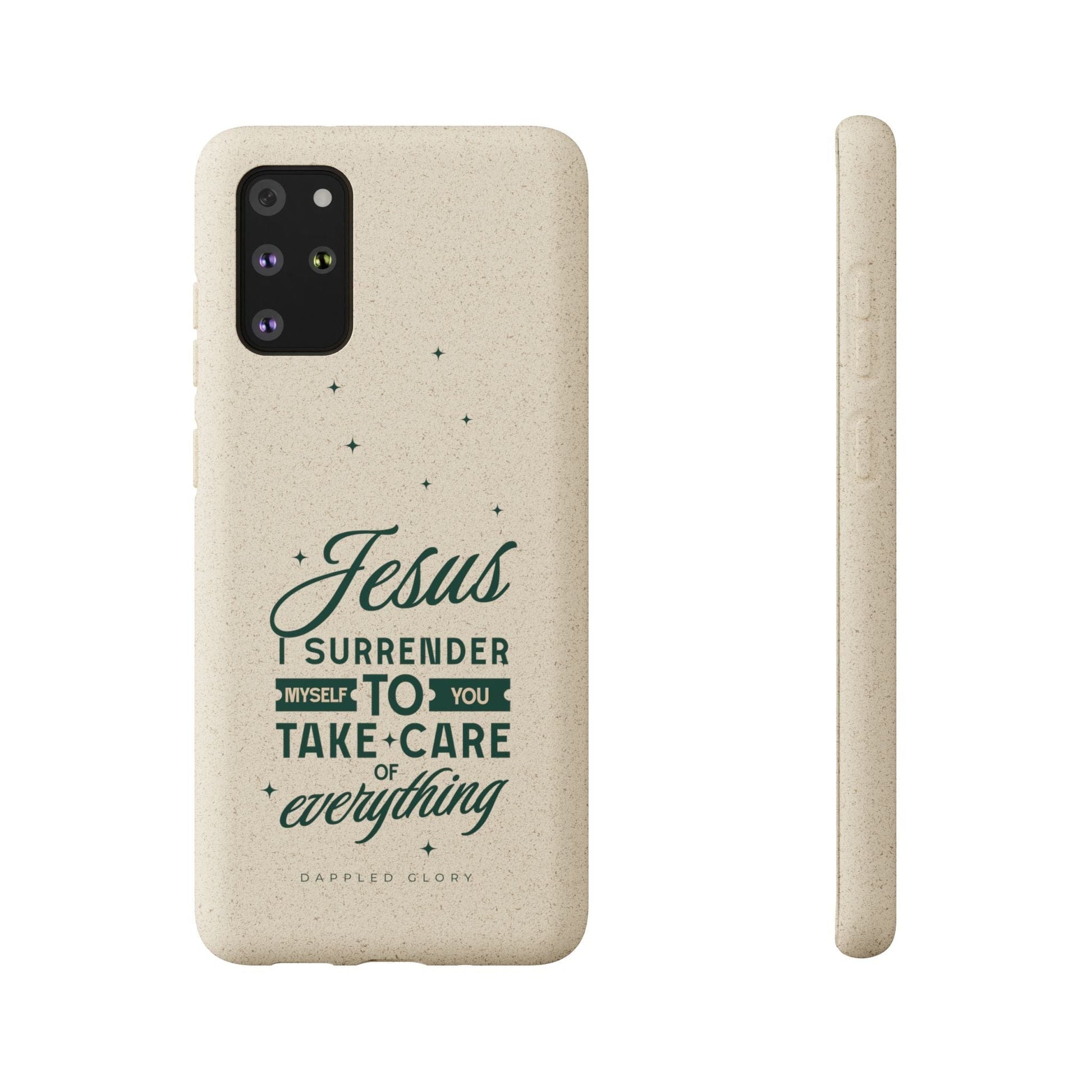 Printify Phone Case Samsung Galaxy S20+ with gift packaging Jesus Surrender Prayer - Biodegradable Phone Case