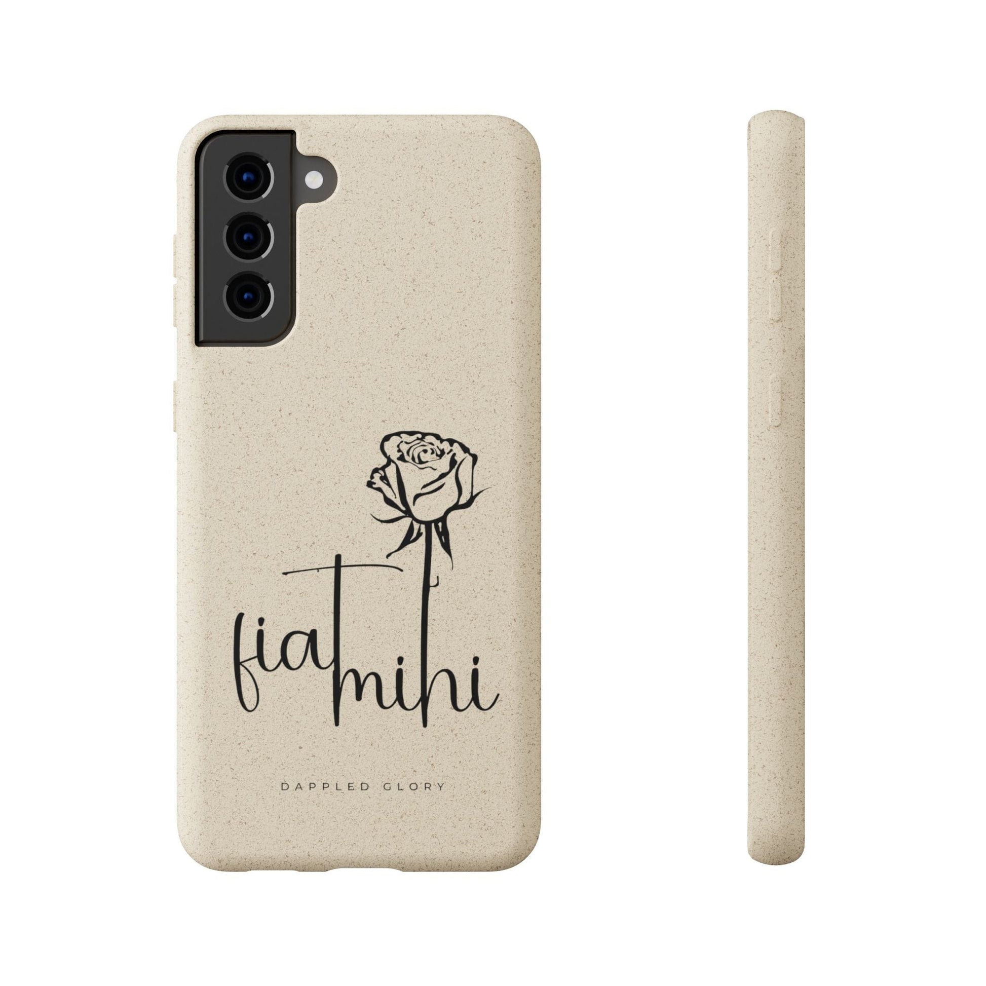 Printify Phone Case Samsung Galaxy S21 Plus Fiat Mihi Eco-Friendly Biodegradable Phone Case with Floral Design