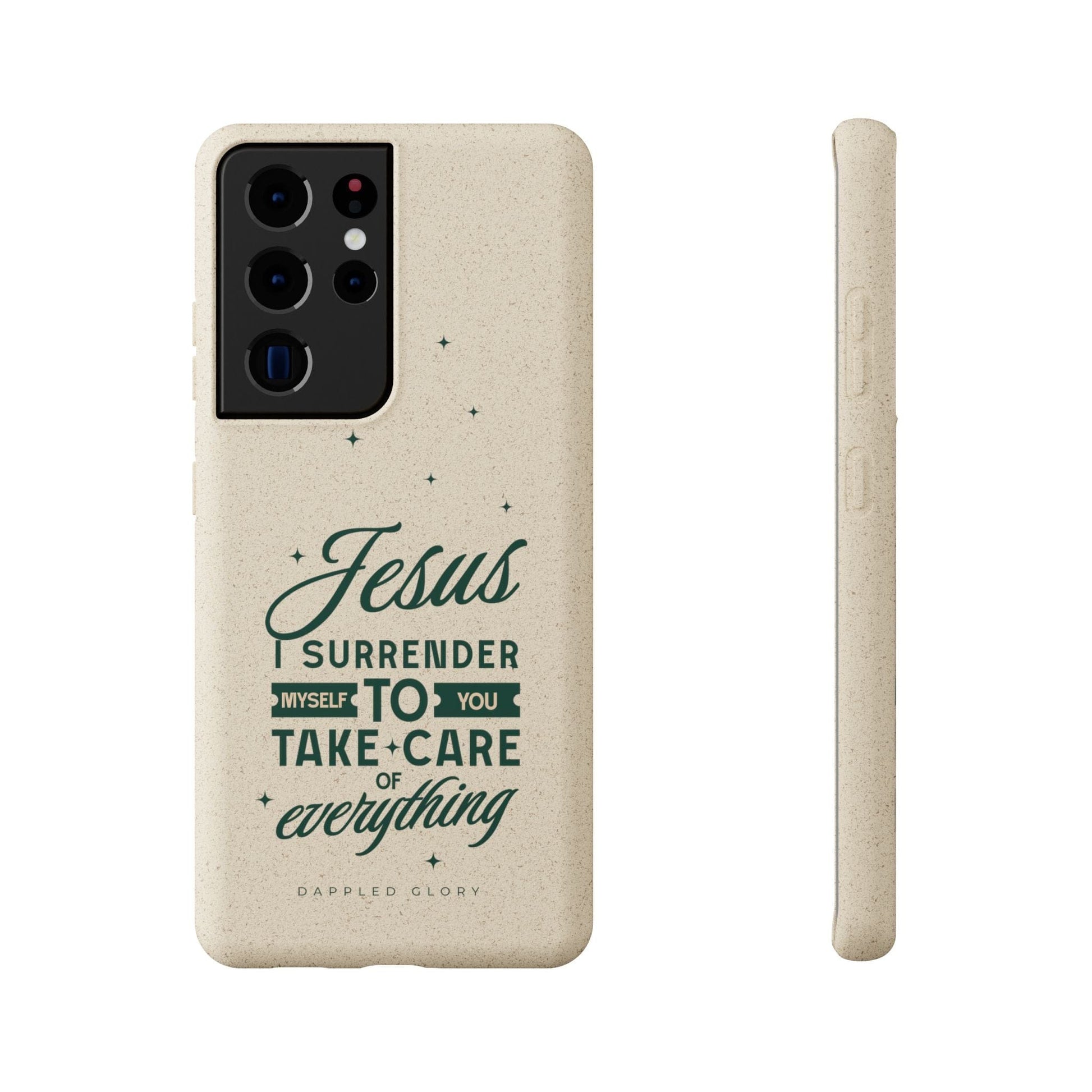 Printify Phone Case Samsung Galaxy S21 Ultra with gift packaging Jesus Surrender Prayer - Biodegradable Phone Case