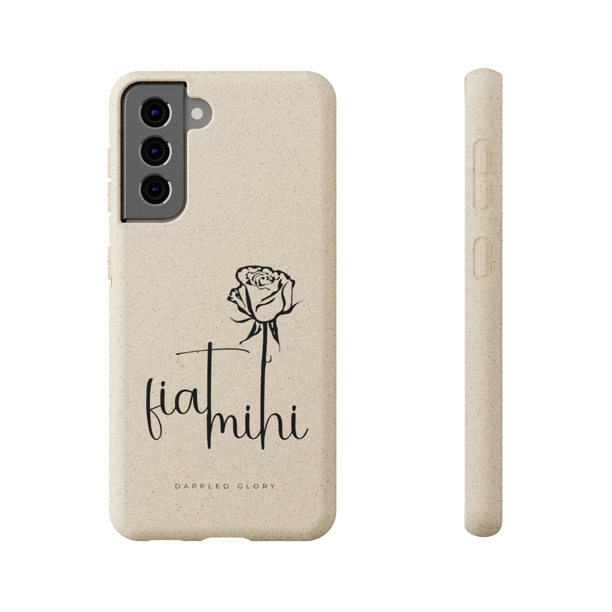 Printify Phone Case Samsung Galaxy S21 with gift packaging Fiat Mihi Eco-Friendly Biodegradable Phone Case with Floral Design