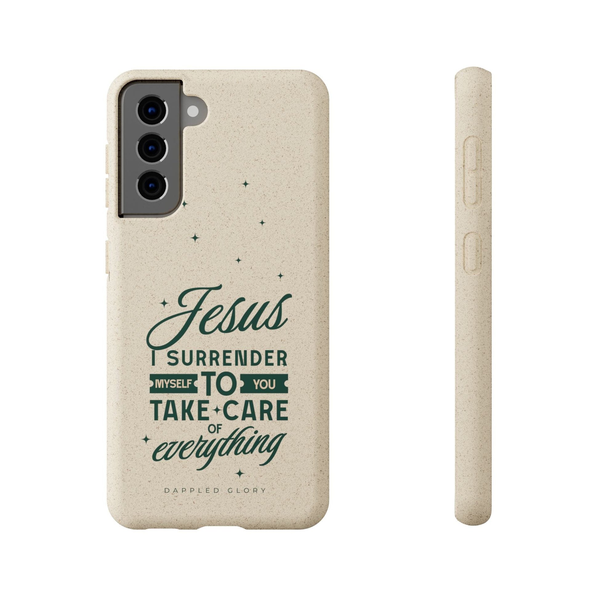 Printify Phone Case Samsung Galaxy S21 with gift packaging Jesus Surrender Prayer - Biodegradable Phone Case