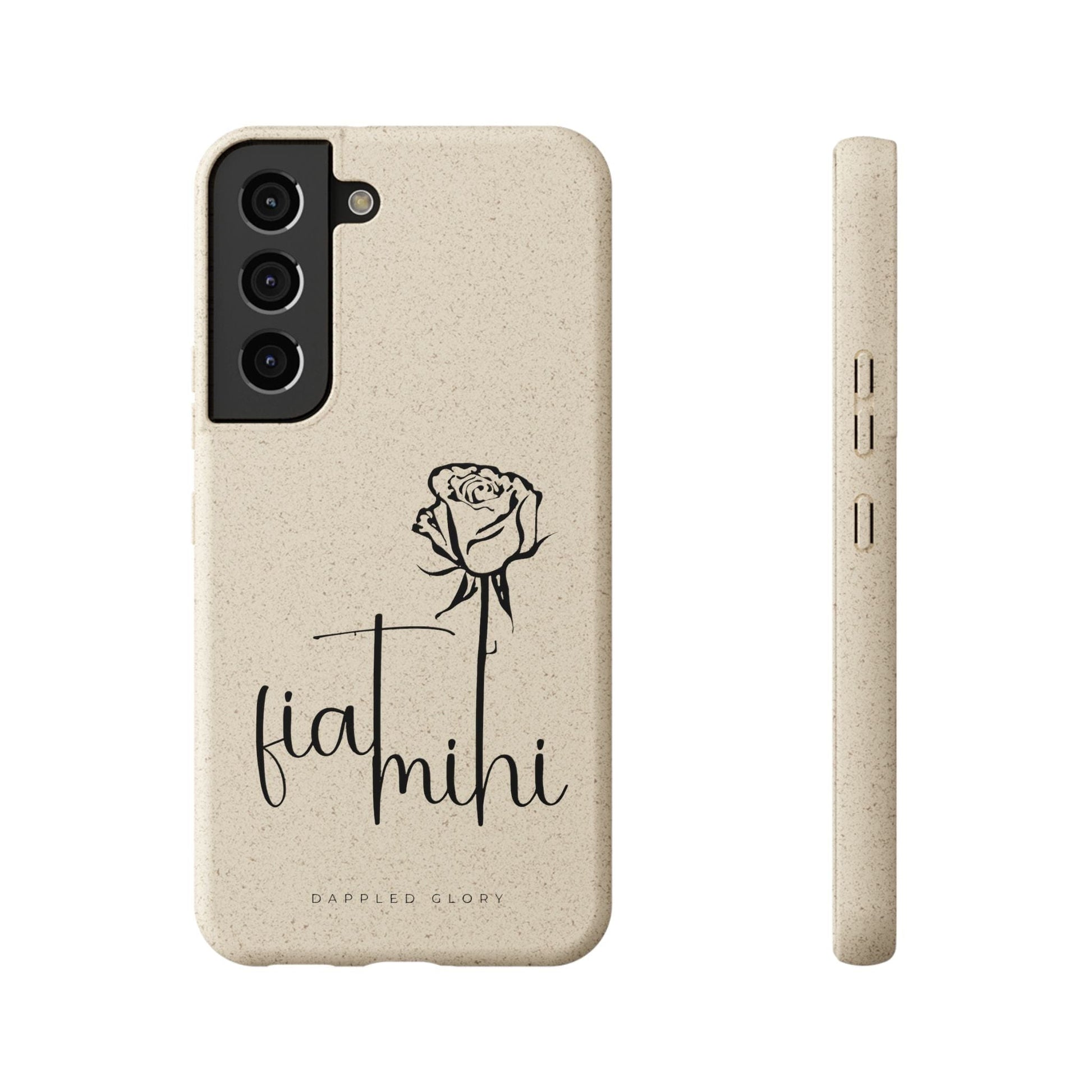 Printify Phone Case Samsung Galaxy S22 Fiat Mihi Eco-Friendly Biodegradable Phone Case with Floral Design