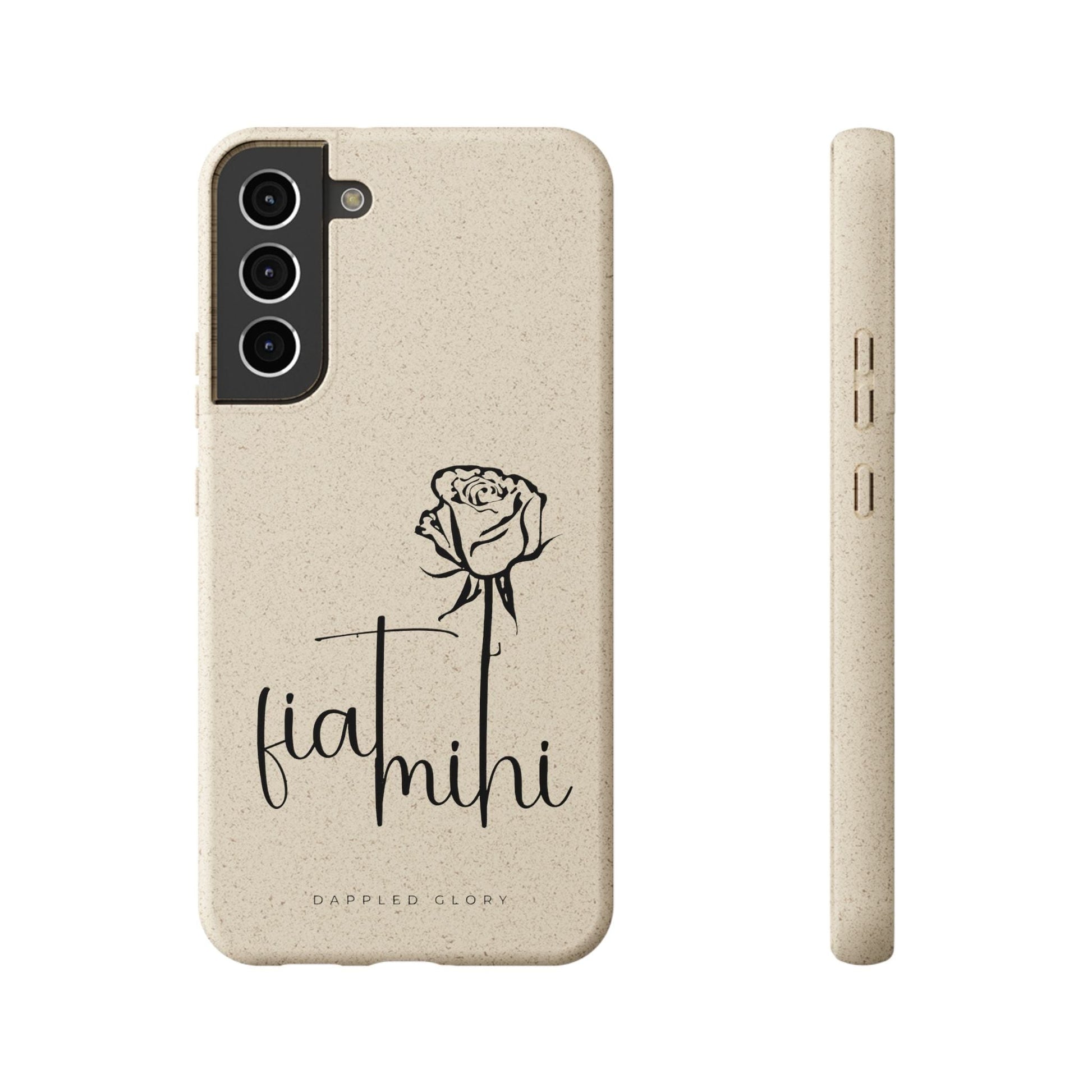 Printify Phone Case Samsung Galaxy S22 Plus Fiat Mihi Eco-Friendly Biodegradable Phone Case with Floral Design