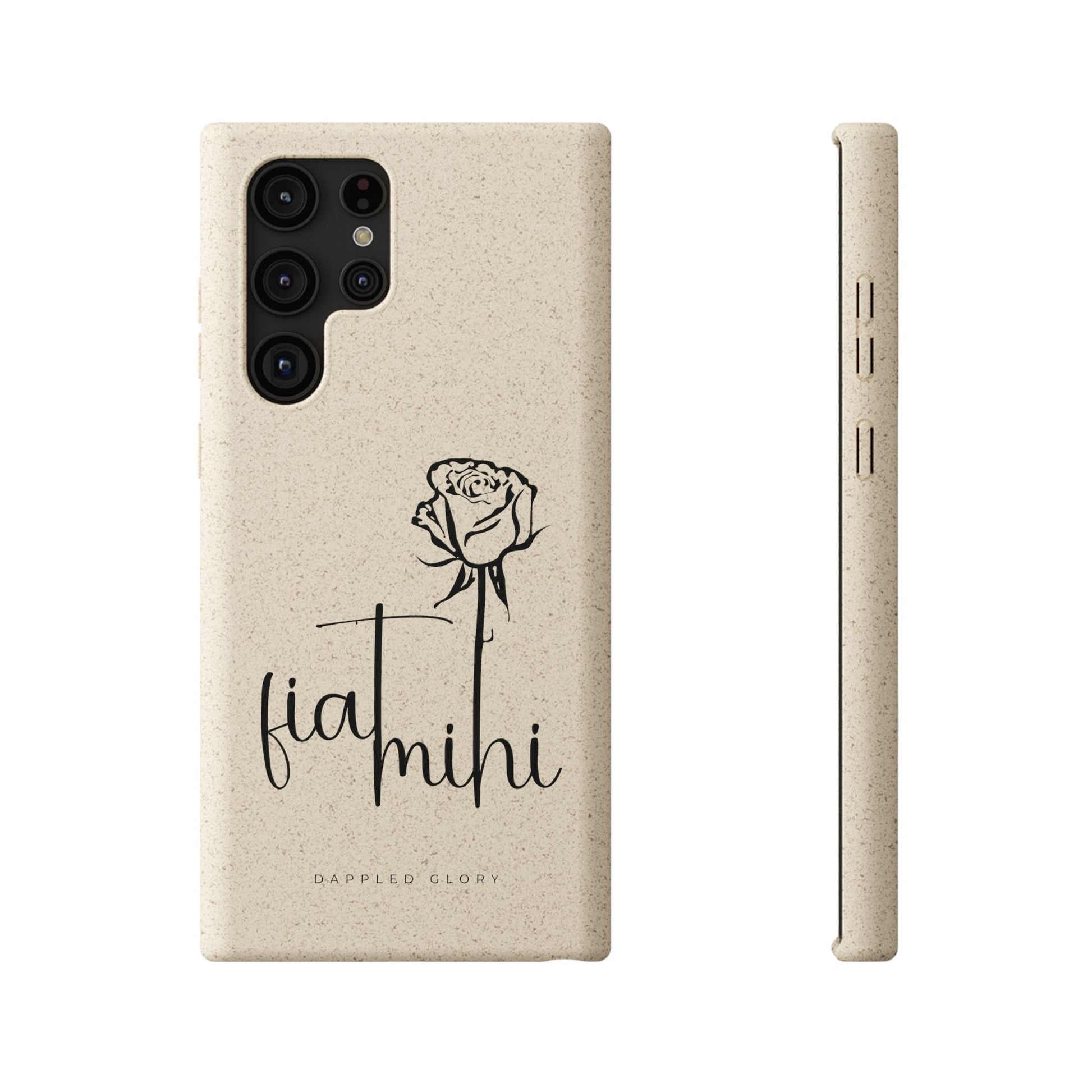 Printify Phone Case Samsung Galaxy S22 Ultra Fiat Mihi Eco-Friendly Biodegradable Phone Case with Floral Design