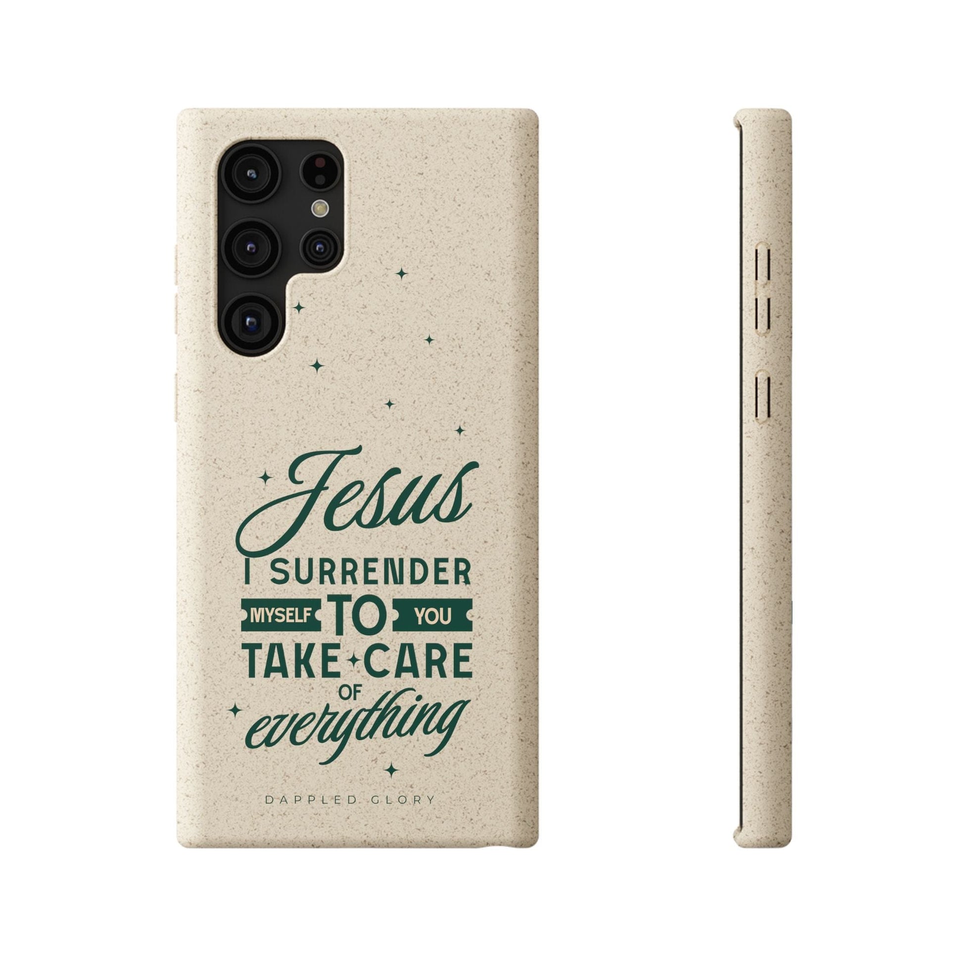 Printify Phone Case Samsung Galaxy S22 Ultra with gift packaging Jesus Surrender Prayer - Biodegradable Phone Case