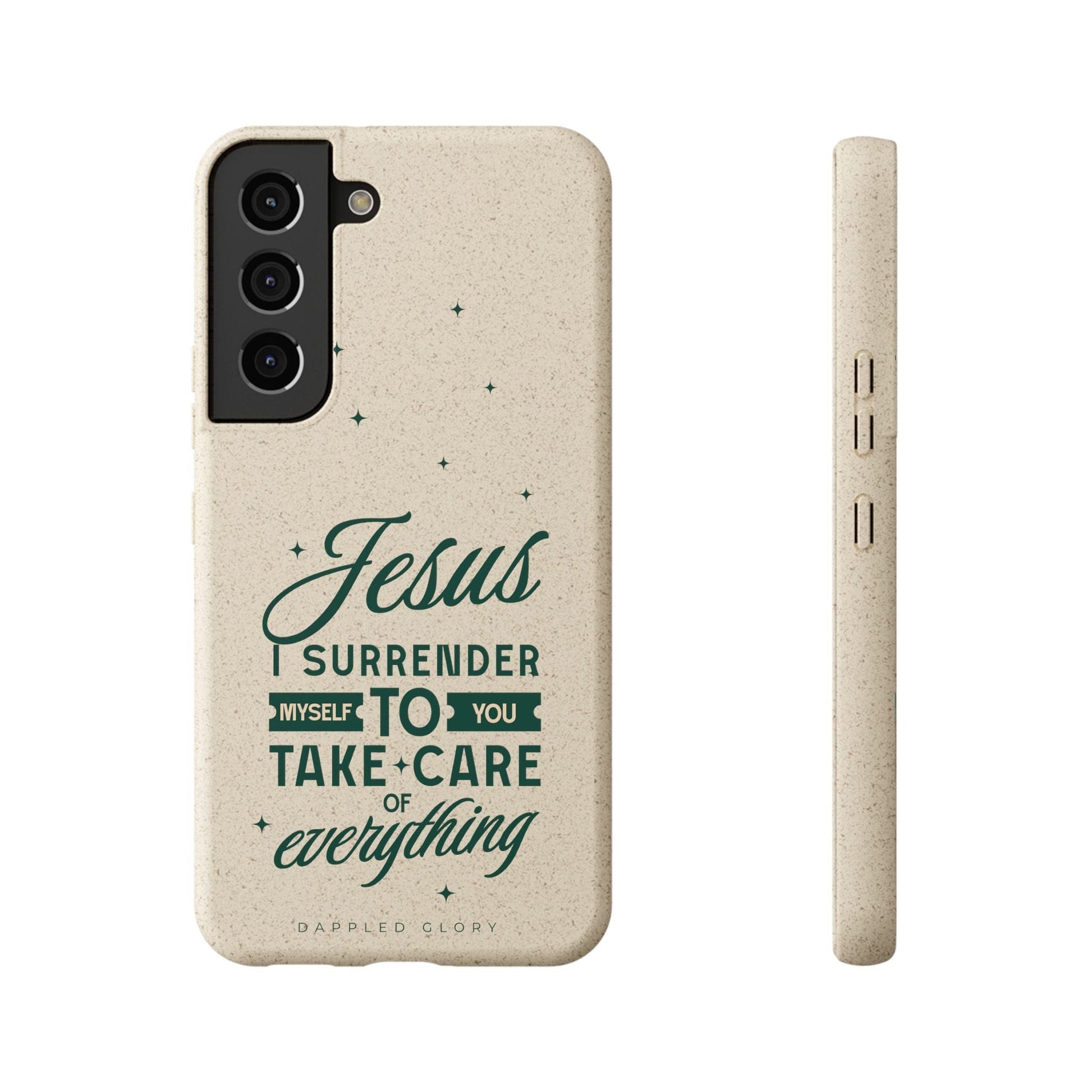 Printify Phone Case Samsung Galaxy S22 with gift packaging Jesus Surrender Prayer - Biodegradable Phone Case