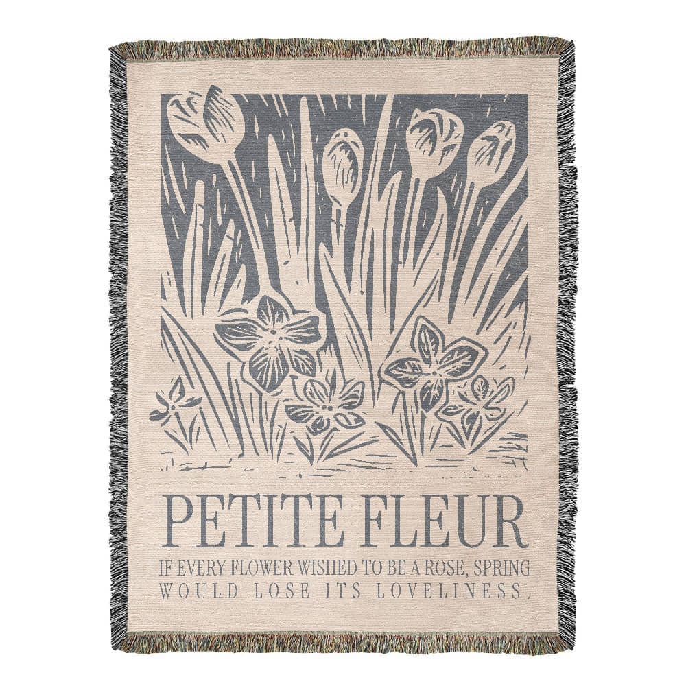 ShineOn Fulfillment Blanket 60" x 80" Petite Fleur Heirloom Woven Blanket