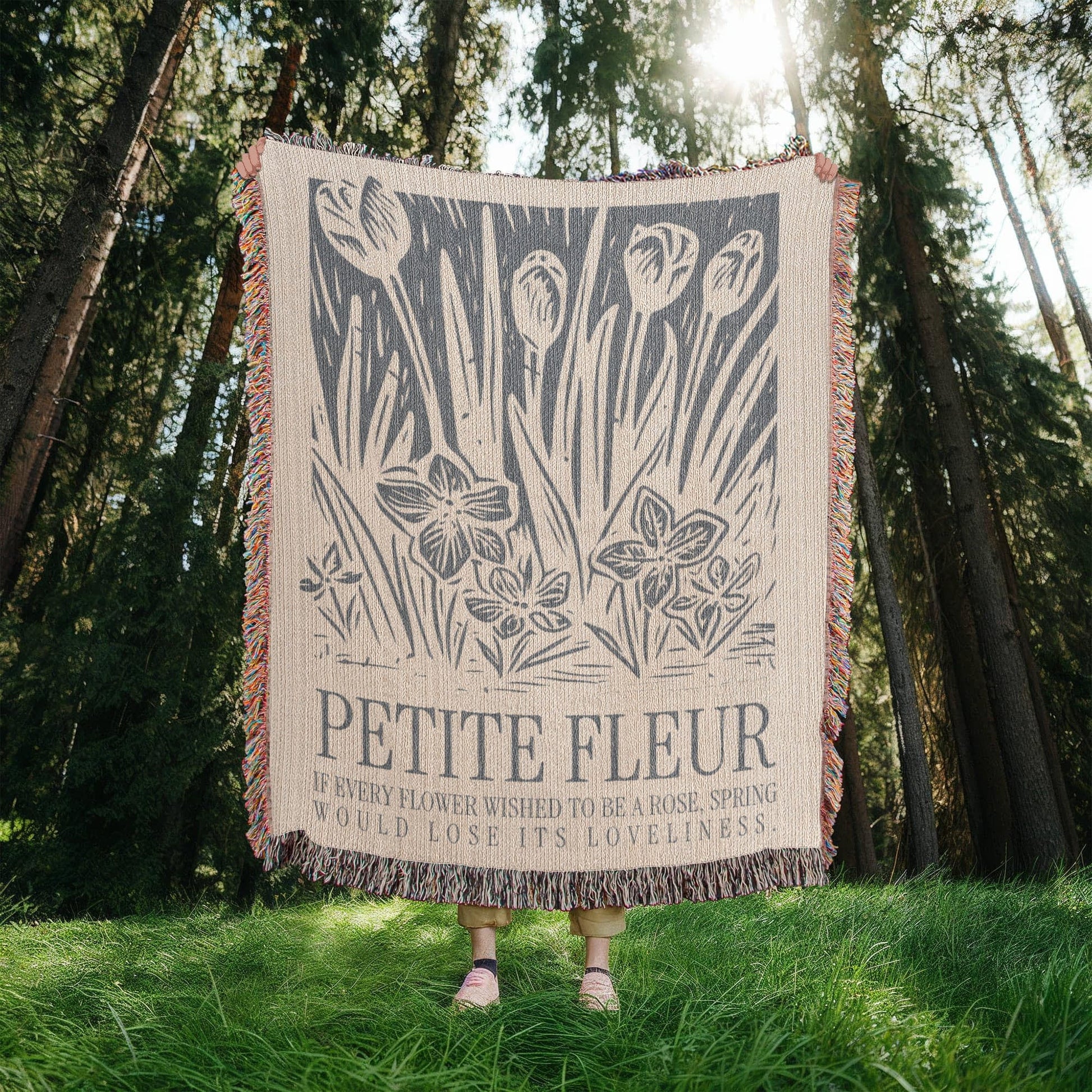 ShineOn Fulfillment Blanket Petite Fleur Heirloom Woven Blanket