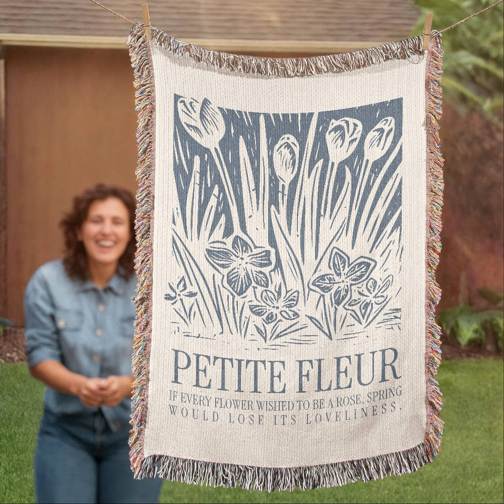 ShineOn Fulfillment Blanket Petite Fleur Heirloom Woven Blanket