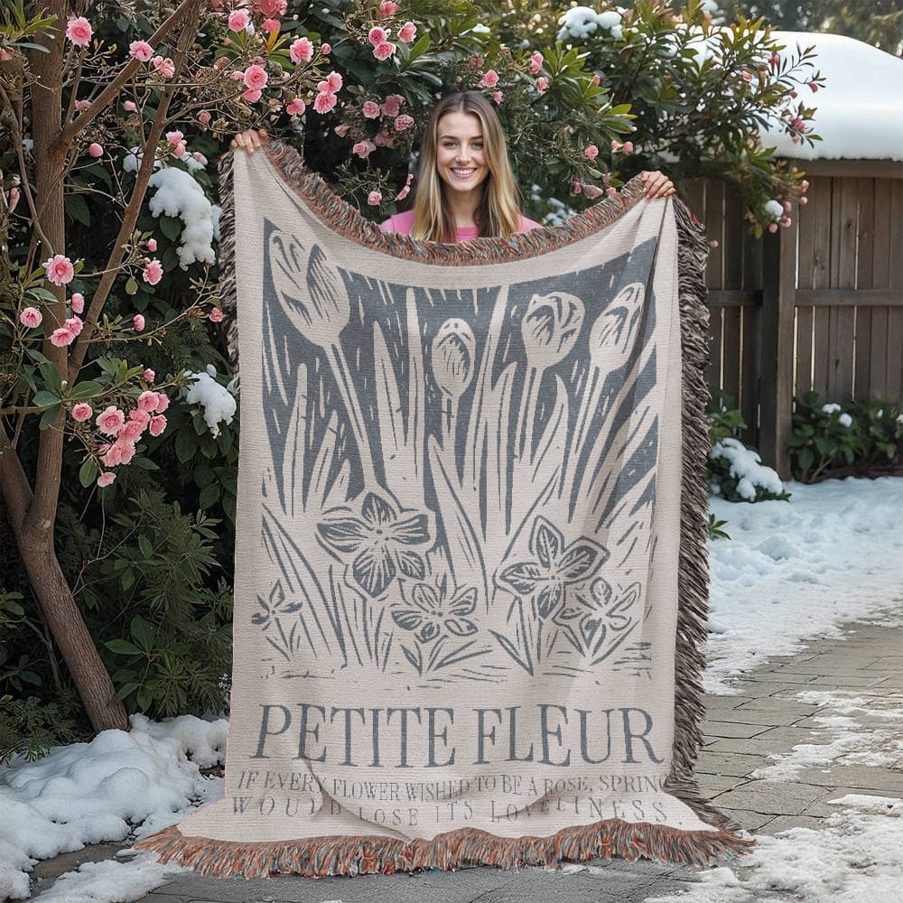 ShineOn Fulfillment Blanket Petite Fleur Heirloom Woven Blanket