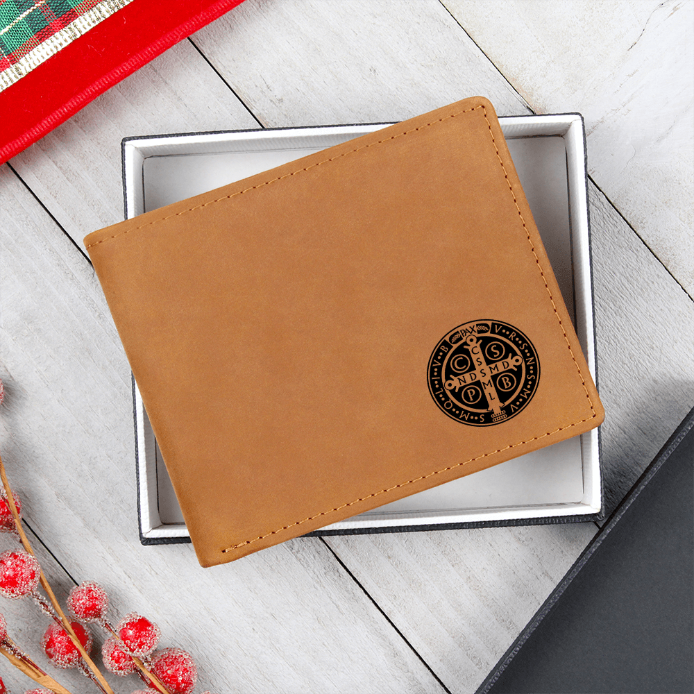 ShineOn Fulfillment Wallets Leather Wallet Minimalist Benedictine Leather Wallet
