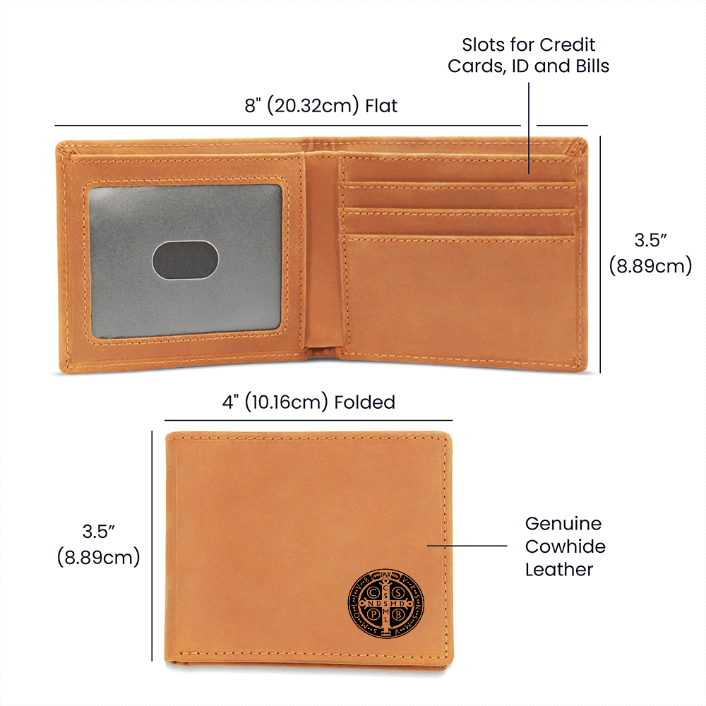 ShineOn Fulfillment Wallets Leather Wallet Minimalist Benedictine Leather Wallet