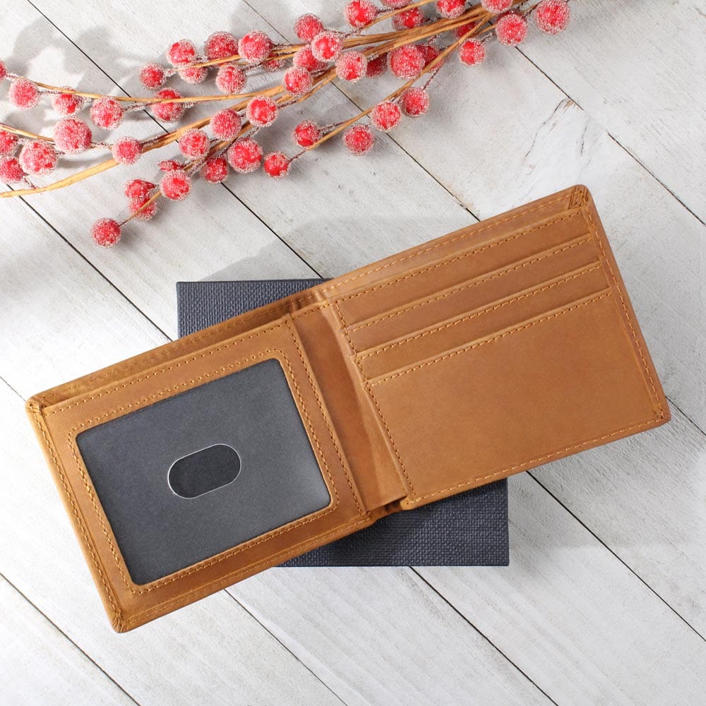 ShineOn Fulfillment Wallets Leather Wallet Minimalist Benedictine Leather Wallet
