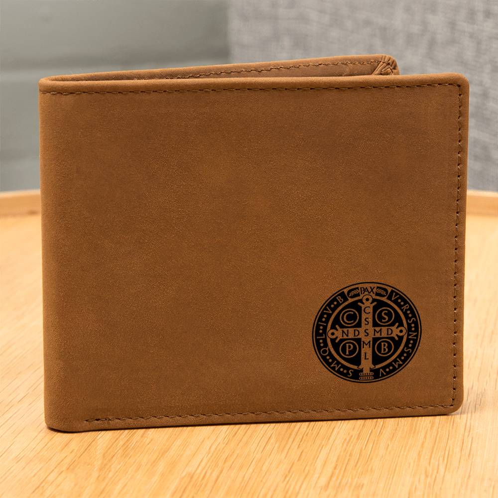 ShineOn Fulfillment Wallets Leather Wallet Minimalist Benedictine Leather Wallet