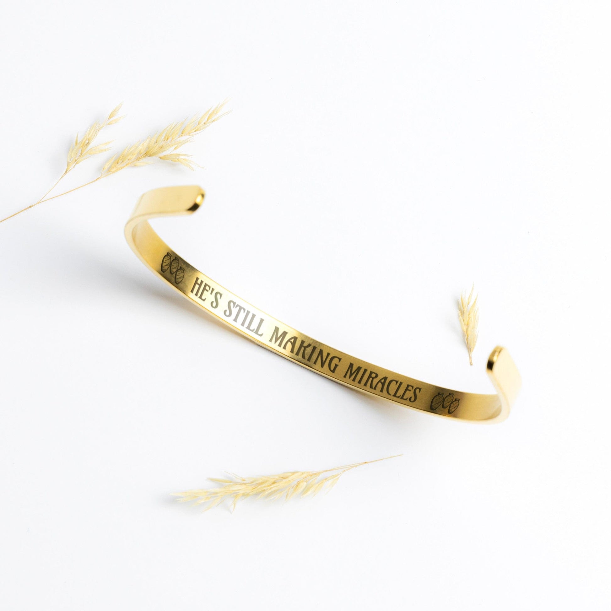 teelaunch Jewelry Gold Miracle at Cana Cuff Bracelet