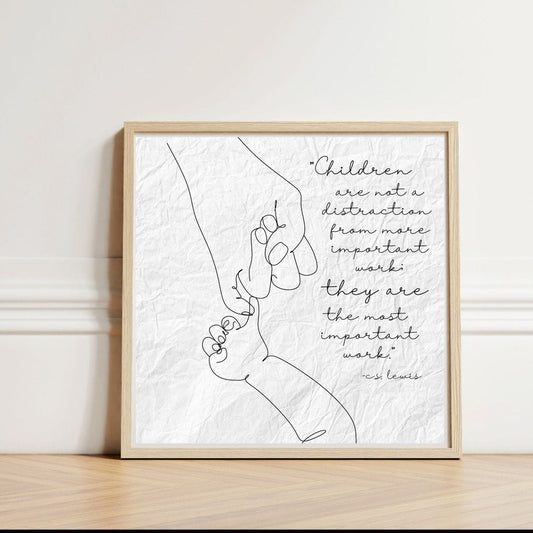 teelaunch Poster Matte The Most Important Work - 12x12 Line Art Matte Print