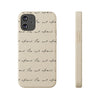 Be Not Afraid in Pope John Paul II's  Handwriting | Biodegradable Phone Case