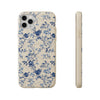 Totus Tuus Blue Floral Biodegradable Phone Case
