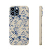 Totus Tuus Blue Floral Biodegradable Phone Case