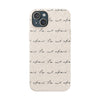 Be Not Afraid in Pope John Paul II's  Handwriting | Biodegradable Phone Case