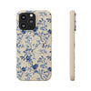 Totus Tuus Blue Floral Biodegradable Phone Case