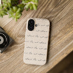 Be Not Afraid in Pope John Paul II's  Handwriting | Biodegradable Phone Case