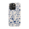 Totus Tuus Blue Floral Biodegradable Phone Case