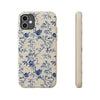 Totus Tuus Blue Floral Biodegradable Phone Case