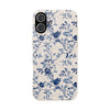 Totus Tuus Blue Floral Biodegradable Phone Case