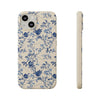 Totus Tuus Blue Floral Biodegradable Phone Case