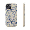 Totus Tuus Blue Floral Biodegradable Phone Case
