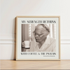 Dorothy Day Coffee & Psalms Quote Square Matte Print