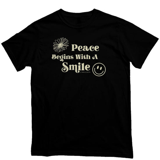 Apliiq tshirts black / s Peace Begins With a Smile - Mother Teresa Organic Cotton Tee