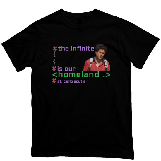 Apliiq tshirts black / s St. Carlo Acutis - Infinite- Organic Cotton Tee