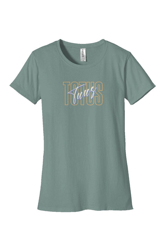 Apliiq tshirts Blue Sage / s Totus Tuus Women's Organic Cotton Classic Tee