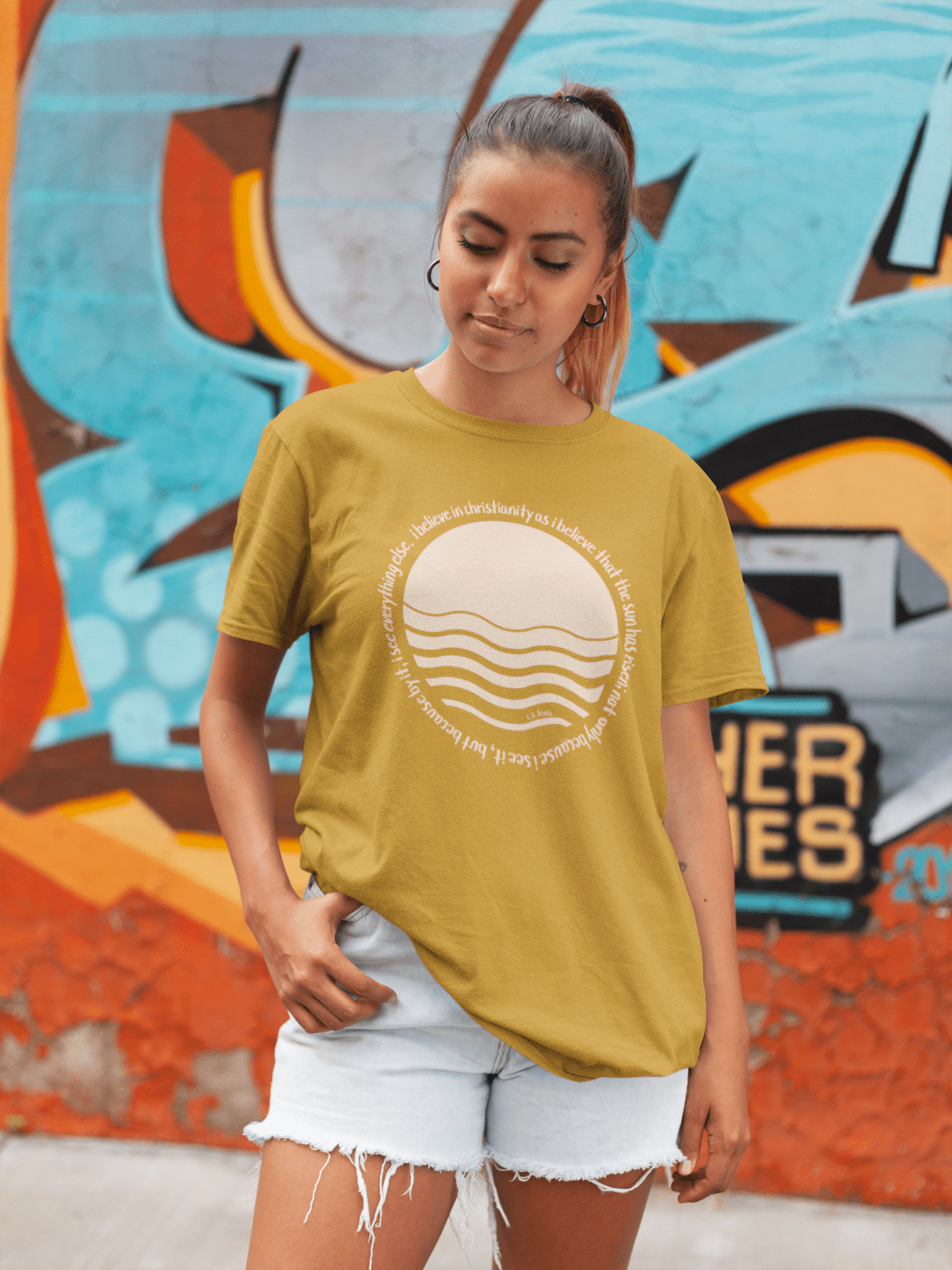Apliiq tshirts C.S. Lewis Boho Sun Organic Cotton Tee